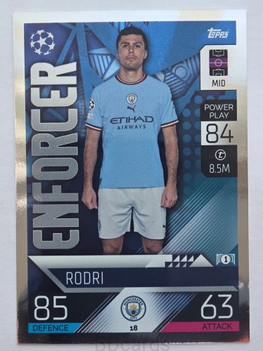 2022-23 Topps Match Attax Rodri Manchester City /F