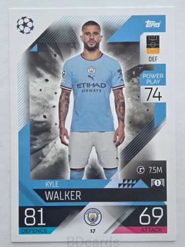 2022-23 Topps Match Attax Kyle Walker Manchester City /F