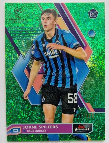 2022-23 Topps Finest Jorne Spileers Club Brugge /125 Green /NU6
