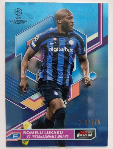 2022-23 Topps Finest Romelu Lukaku Inter /275 Blue /NU6