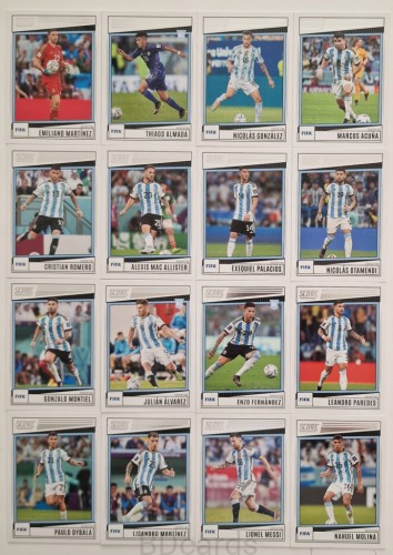 2022-23 Panini Fifa Score 16 Kart Argentyna Messi Alvarez Dybala /ZY