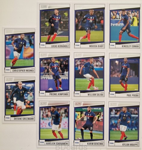 2022-23 Panini Fifa Score 11 Kart Francja Mbappe Benzema Griezmann /ZY