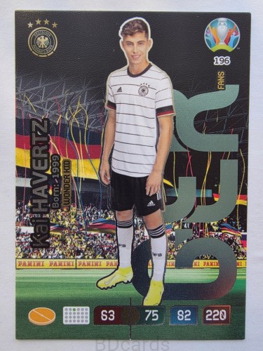2020 Panini Euro Kai Havertz Wonder Kid Niemcy Nr 196 /O