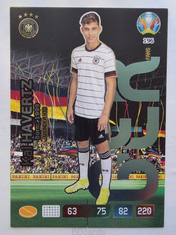 2020 Panini Euro Kai Havertz Wonder Kid Niemcy Nr 196 /O