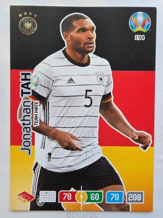 2020 Panini Euro Jonathan Tah Niemcy Nr 194 /O