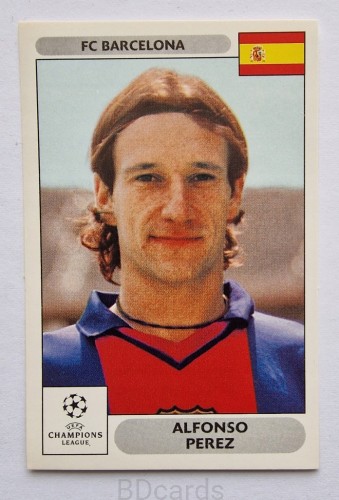 2000-01 Panini Champions League Alfonso Perez Fc Barcelona /A