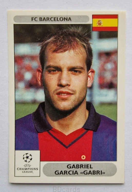 2000-01 Panini Champions League Gabriel Garcia Fc Barcelona /A