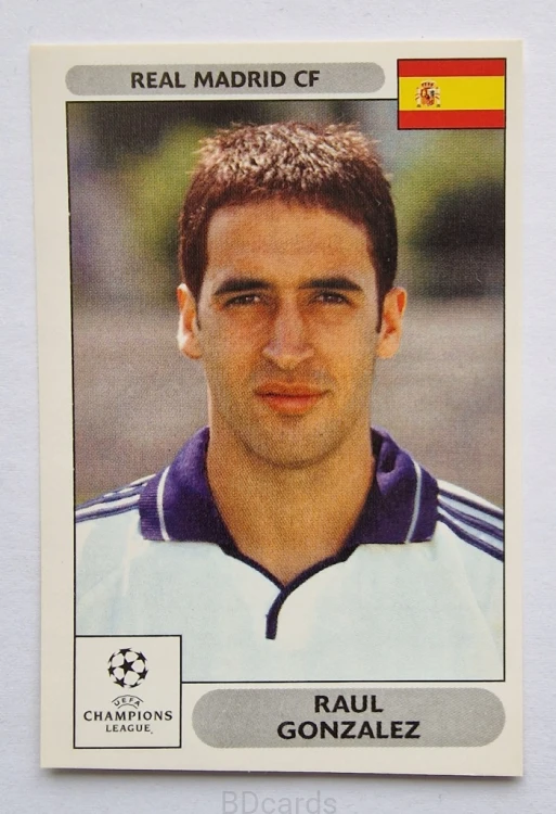 2000-01 Panini Champions League Raul Gonzalez Real Madryt /A