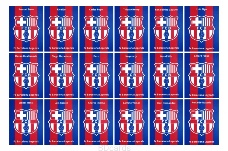 2026 FC Barcelona 18 Kart Yamal Maradona Ronaldinho Ronaldo Limited Edition