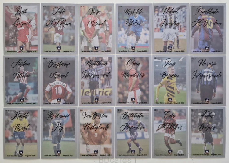 2025 18 Kart Ronaldo Ronaldinho Cafu Matthaus Rivaldo Van Basten Limited