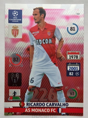 2014-15 Panini Champions League Carvalho AS Monaco Expert /AU18