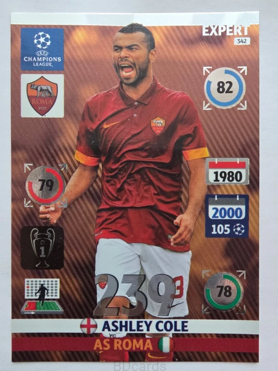 2014-15 Panini Champions League Ashley Cole AS Roma Expert /AU17
