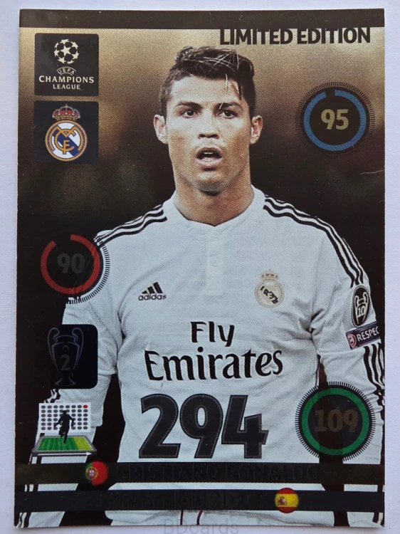 2014-15 Panini Champions League Cristiano Ronaldo Real Madryt Limited /A11