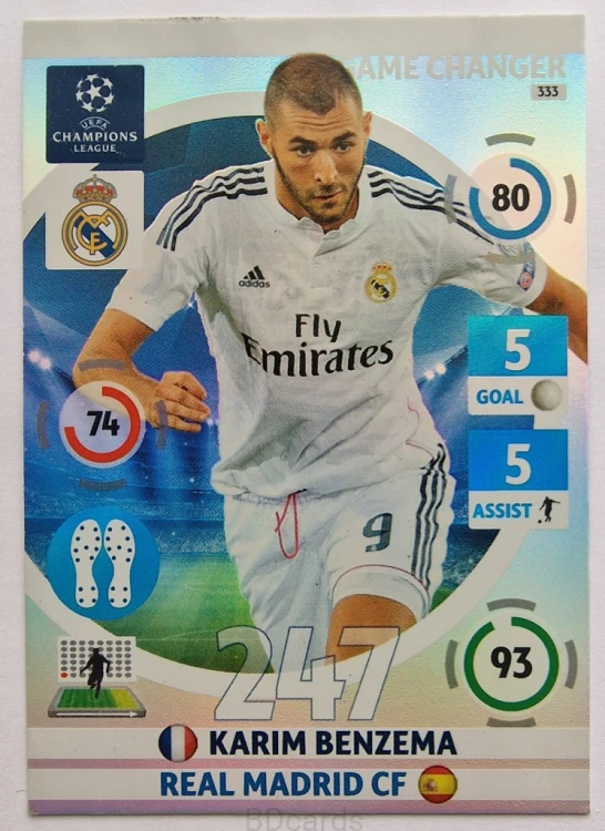 2014-15 Panini Champions League Benzema Real Madrid /RU24