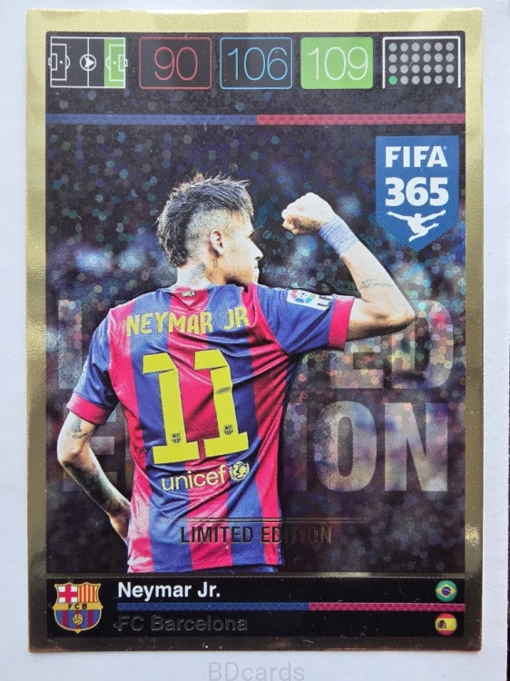 2015-16 Panini Fifa 365 Neymar Jr FC Barcelona Limited Edition /F12