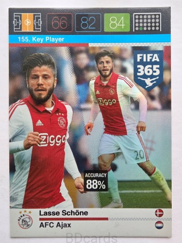 2015-16 Panini Fifa 365 Lasse Schone Ajax Key Player /MR26