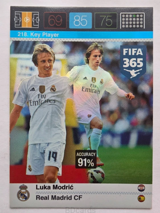 2015-16 Panini Fifa 365 Luka Modrić Real Madryt Key Player /MR27