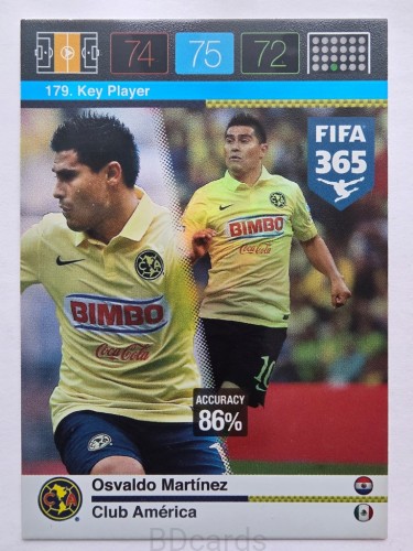 2015-16 Panini Fifa 365 Osvaldo Martinez Club America Key Player /MR29