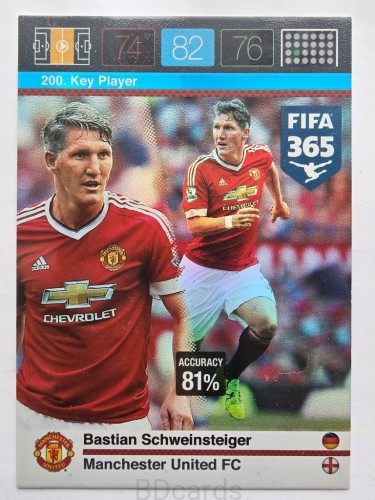 2015-16 Panini Fifa 365 Bastian Schweinsteiger Manchester Key Player /MR9
