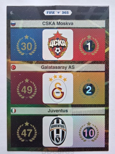 2015-16 Panini Fifa 365 Logo Galatasaray Juventus Moskva /AU11