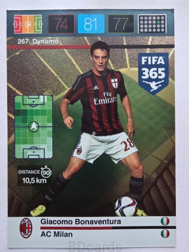2015-16 Panini Fifa 365 Giacomo Bonaventura AC Milan Dynamo /AU10