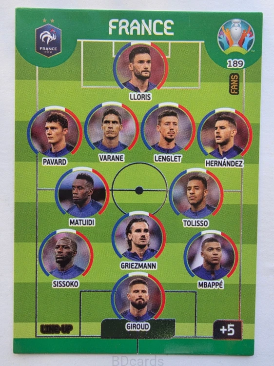 2020 Panini Euro Line-Up Francja Nr 189 /O