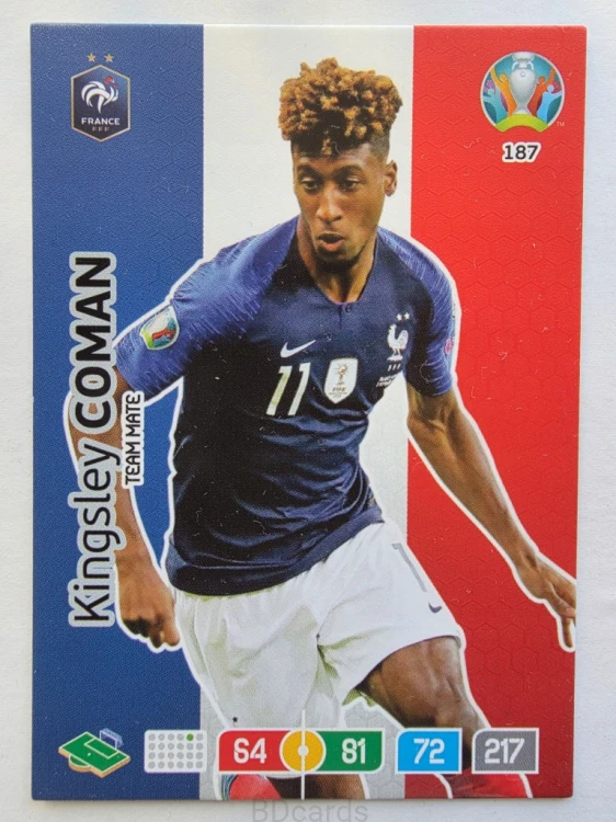 2020 Panini Euro Kingsley Coman Francja Nr 187 /O