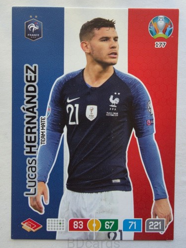 2020 Panini Euro Lucas Hernandez Francja Nr 177 /O