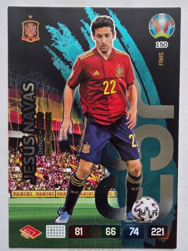2020 Panini Euro Jesus Navas Fans Favourite Hiszpania Nr 150 /O