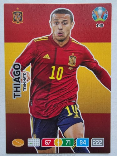 2020 Panini Euro Thiago Hiszpania Nr 149 /O