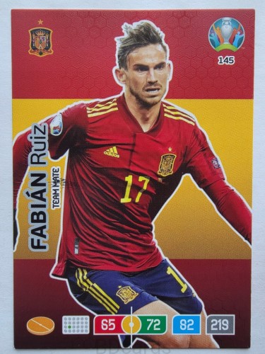 2020 Panini Euro Fabian Ruiz Hiszpania Nr 145 /O