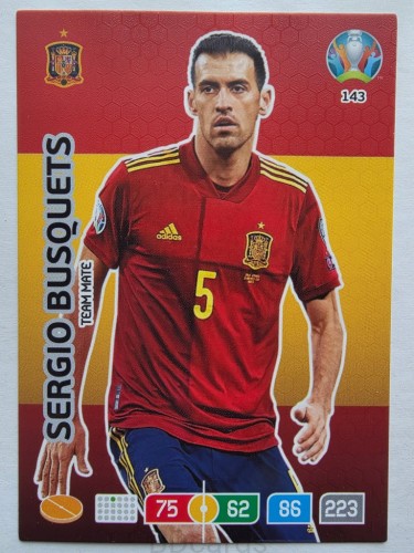 2020 Panini Euro Sergio Busquets Hiszpania Nr 143 /O