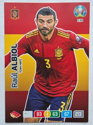 2020 Panini Euro Raul Albiol Hiszpania Nr 138 /O