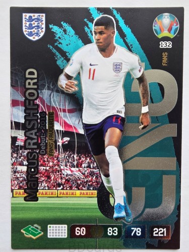 2020 Panini Euro Marcus Rashford Fans Favourite Anglia Nr 132 /O
