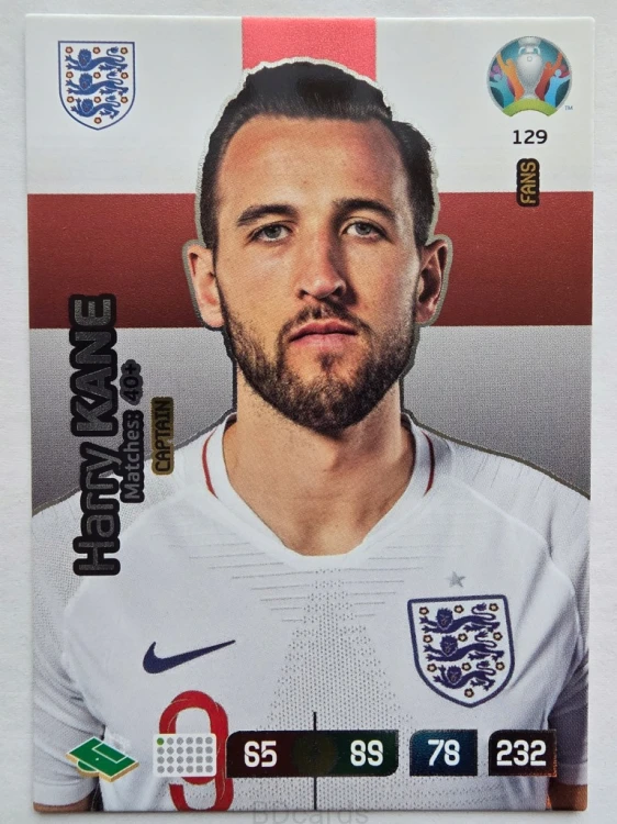 2020 Panini Euro Harry Kane Captain Anglia Nr 129 /O