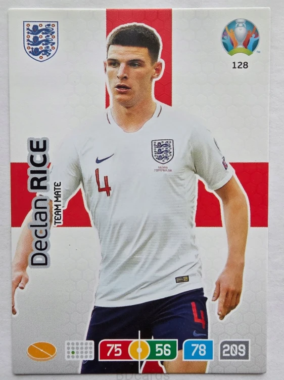 2020 Panini Euro Declan Rice Anglia Nr 128 /O
