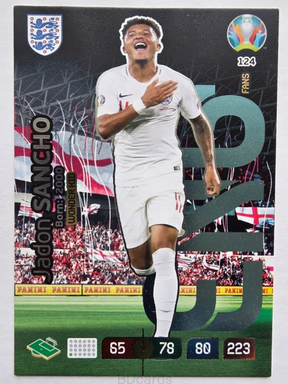 2020 Panini Euro Jadon Sancho Wonder Kid Anglia Nr 124 /O