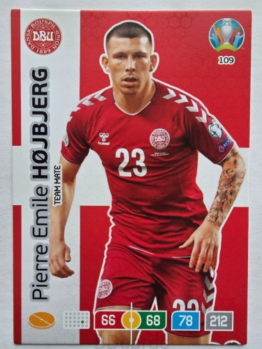 2020 Panini Euro Pierre Emile Hojbjerg Dania Nr 109 /O