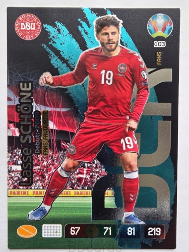 2020 Panini Euro Lasse Schone Fans Favourite Dania Nr 103 /O
