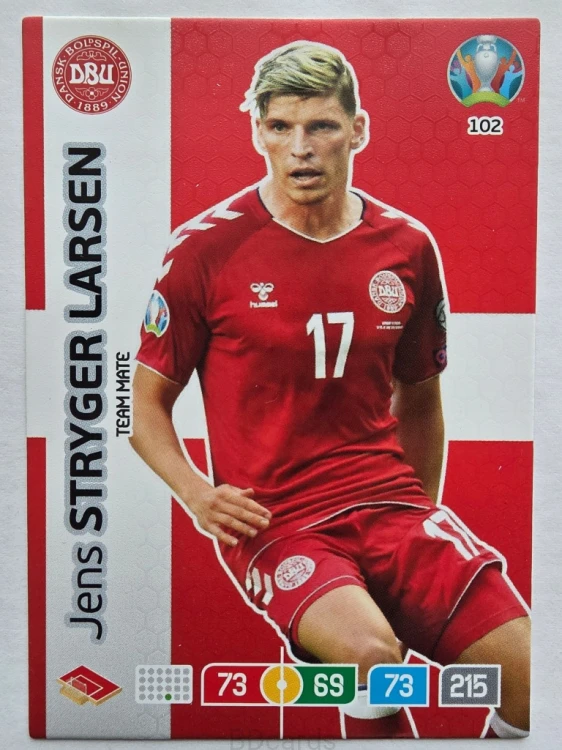 2020 Panini Euro Jens Stryger Larsen Dania Nr 102 /O