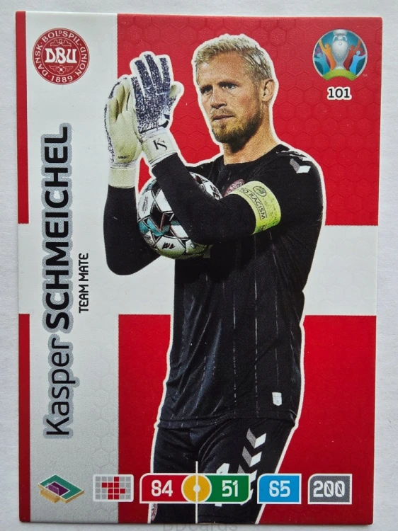 2020 Panini Euro Kasper Schmeichel Dania Nr 101 /O