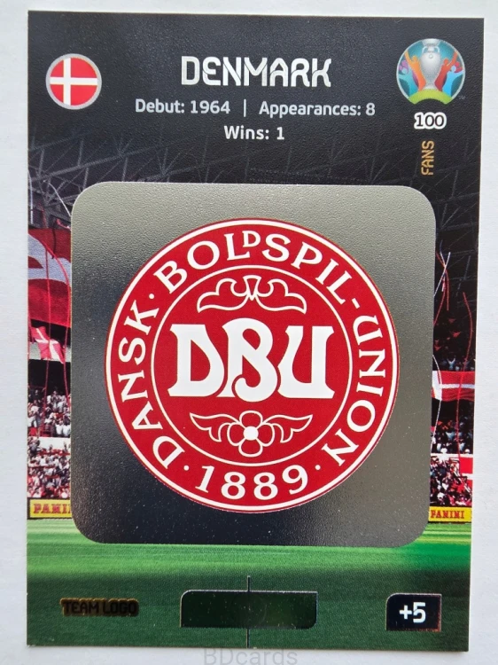 2020 Panini Euro Team Logo Dania Nr 100 /O