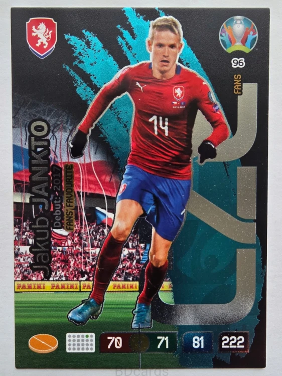 2020 Panini Euro Jakub Jankto Fans Favourite Czechy Nr 96 /O