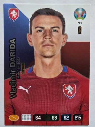 2020 Panini Euro Vladimir Darida Captain Fans Czechy Nr 93 /O