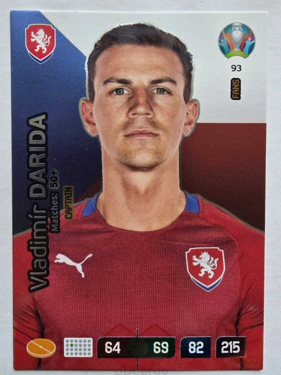 2020 Panini Euro Vladimir Darida Captain Fans Czechy Nr 93 /O