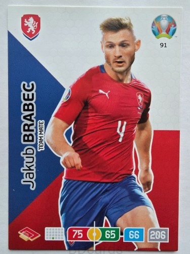 2020 Panini Euro Jakub Brabec Czechy Nr 91 /O