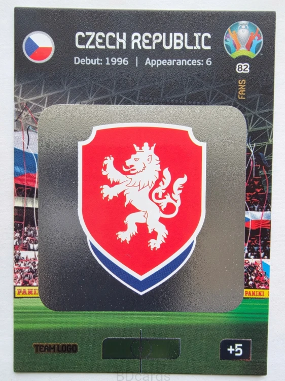 2020 Panini Euro Team Logo Czechy Nr 82 /O