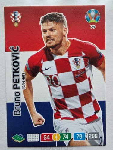 2020 Panini Euro Bruno Petković Chorwacja Nr 79 /O