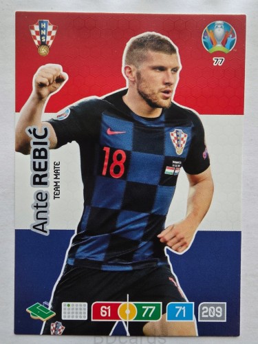 2020 Panini Euro Ante Rebić Chorwacja Nr 77 /O