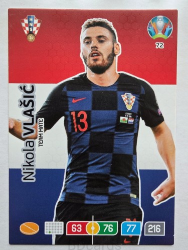 2020 Panini Euro Nikola Vlasić Chorwacja Nr 72 /O